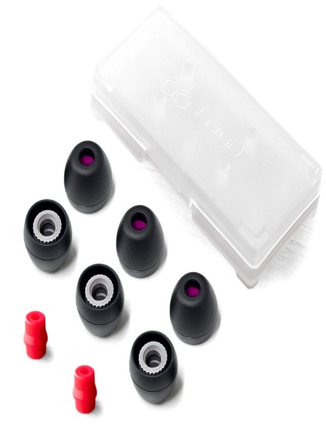 Final Audio Black+Black/Red Silicone Type E Eartips kit with Case and Nozzle Adaptor Compatible with 1More, AKG, Audio-Technica, Beats by Dre, Campfire Audio, Empire Ears, Shure, Sony, Westone (X-Sm) - Image 1