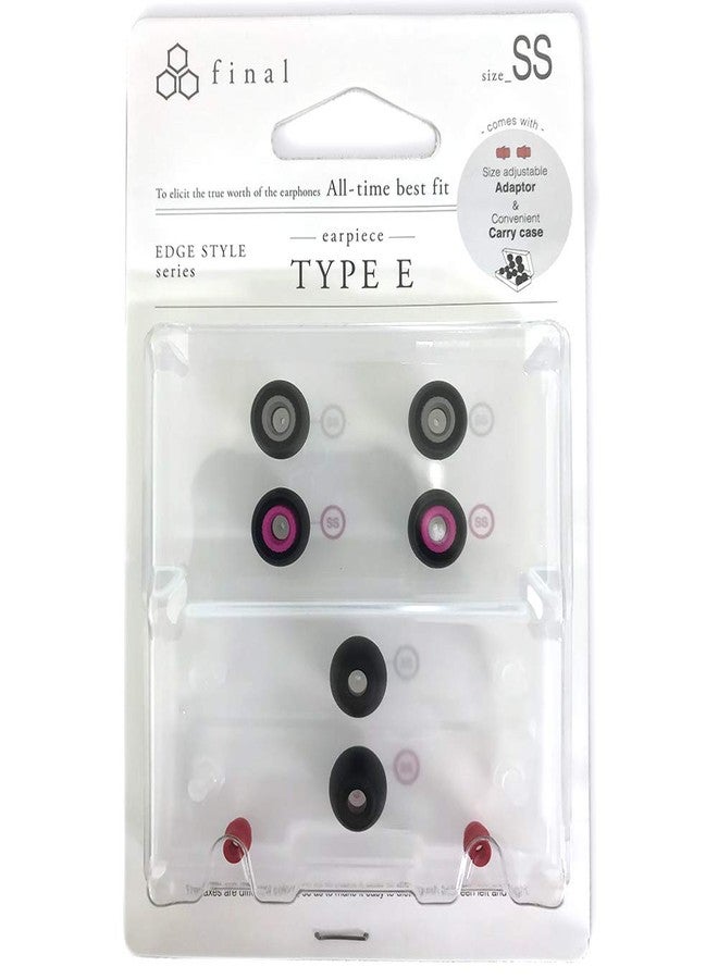 Final Audio Black+Black/Red Silicone Type E Eartips kit with Case and Nozzle Adaptor Compatible with 1More, AKG, Audio-Technica, Beats by Dre, Campfire Audio, Empire Ears, Shure, Sony, Westone (X-Sm) - Image 3