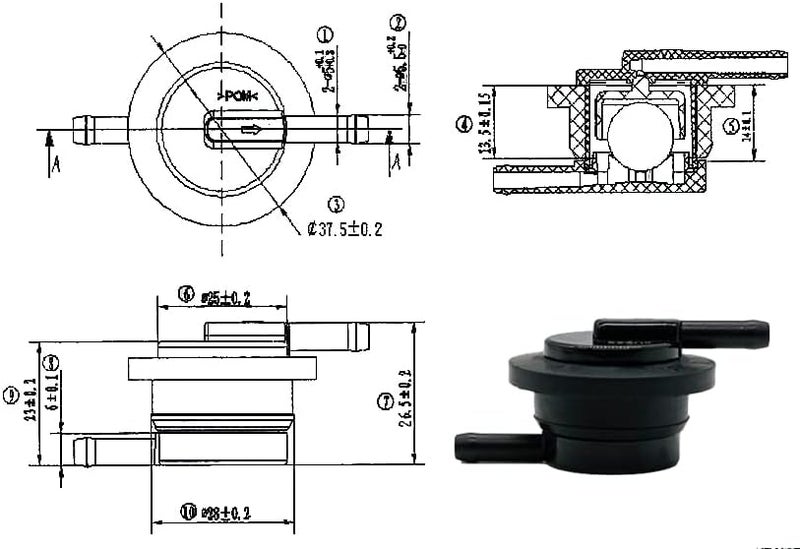 JMCHstore Gas Fuel Tank Vent Valve with Grommet for Predator Engines - Image 2