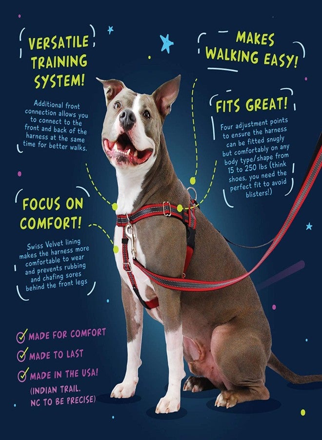 2 Hounds Design Freedom No Pull Dog Harness, Adjustable Harness, Easy Walking & Comfortable Control, Fits Small, Medium & Large Dogs, Solid Colors, Made in USA, 1" LG, Raspberry - Image 4