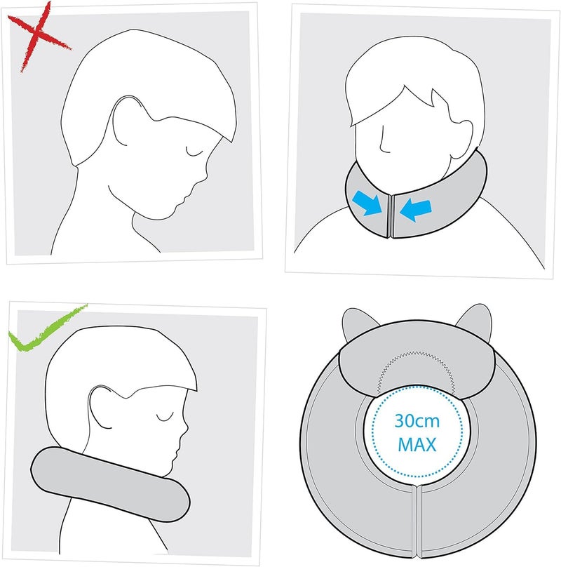 trunki Kid's Travel Neck Pillow and Chin Rest | Support Sleepy Heads in The Car Seat, Plane, Bike or Pram | Yondi Small UNA Unicorn (Turquoise) - Image 4