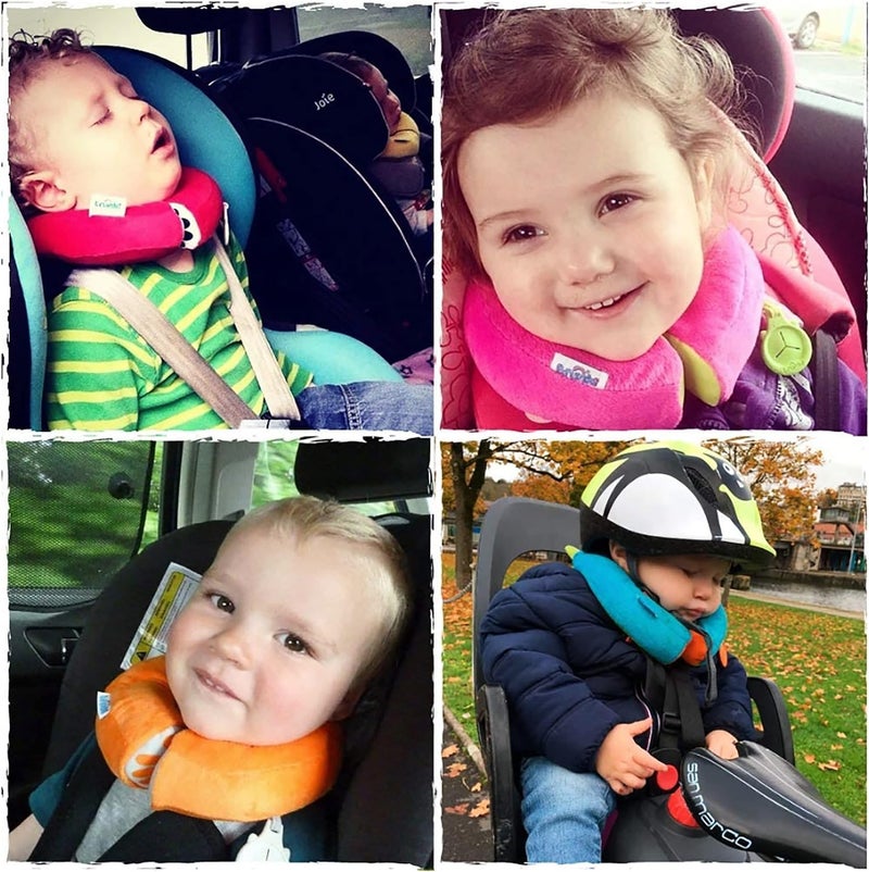 trunki Kid's Travel Neck Pillow and Chin Rest | Support Sleepy Heads in The Car Seat, Plane, Bike or Pram | Yondi Small UNA Unicorn (Turquoise) - Image 5