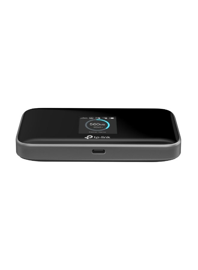 تي بي لينك موجه M7750 4G+ Cat12 LTE مع فتحة SIM، موجه واي فاي محمول مزدوج النطاق، واي فاي محمول بسرعة 600 ميجابت في الثانية، MIFI قابل للتوصيل والتشغيل، شاشة عرض، عمر بطارية طويل، تخزين بطاقة Micro SD، تحكم عبر التطبيق، تصميم مدمج - Image 3