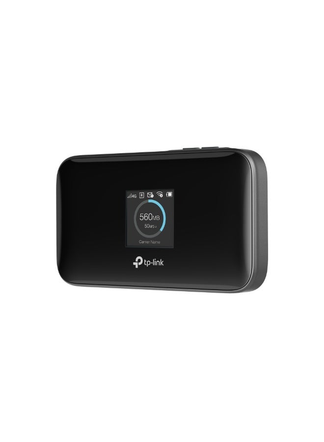 تي بي لينك موجه M7750 4G+ Cat12 LTE مع فتحة SIM، موجه واي فاي محمول مزدوج النطاق، واي فاي محمول بسرعة 600 ميجابت في الثانية، MIFI قابل للتوصيل والتشغيل، شاشة عرض، عمر بطارية طويل، تخزين بطاقة Micro SD، تحكم عبر التطبيق، تصميم مدمج - Image 4