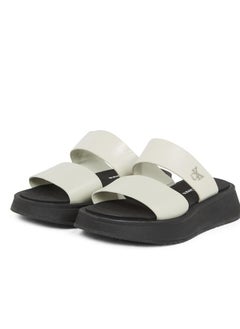 Calvin Klein Jeans LEATHER SANDALS WITH DOUBLE STRAP  - Image 4