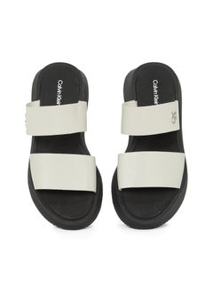 Calvin Klein Jeans LEATHER SANDALS WITH DOUBLE STRAP  - Image 5