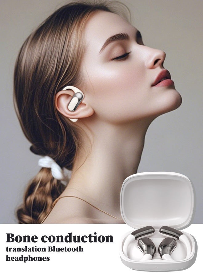 AI Language Translation Earbuds, Open Ear Earphones, LCD Touchscreen Real-Time Translator for 147 Languages  Accents, Bluetooth 5.3, Translator Earbuds for Business Meeting, Travel, - Image 2