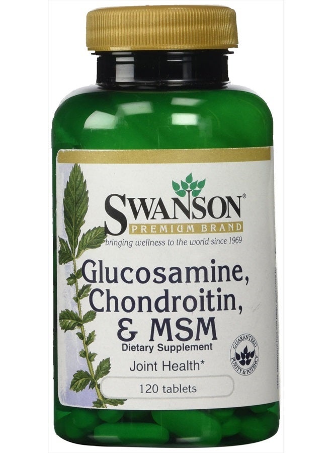 SWANSON Glucosamine, Chondroitin & Msm 120 Tabs  - Image 1