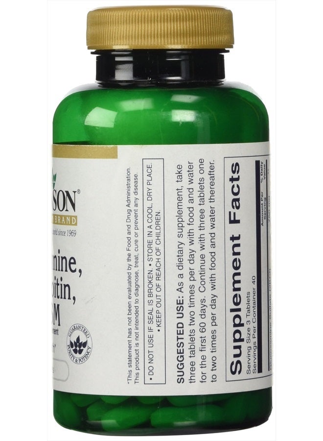 SWANSON Glucosamine, Chondroitin & Msm 120 Tabs  - Image 2
