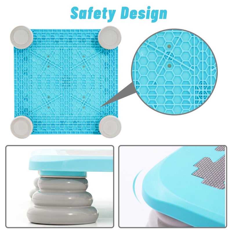 KreyNa Mini Trampoline for Kids, 25 Inch Sensory Trampoline Bouncing Board with Non-Slip Base, Balance and Bounce Jumping Toy Gift for 3-12 Boys & Girls (Blue) - Image 2
