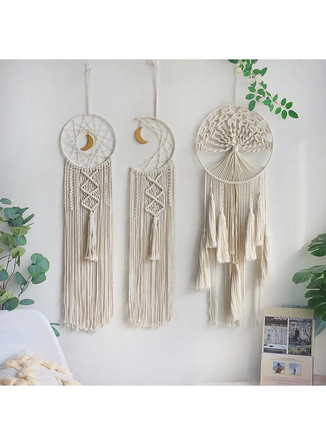 Bluejw Bohemian Hand-woven Tapestry Wall Decoration Life Tree Moon Pendant Furniture Background Wall Decoration - Image 3