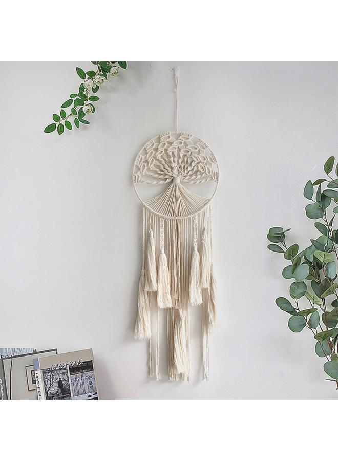 Bluejw Bohemian Hand-woven Tapestry Wall Decoration Life Tree Moon Pendant Furniture Background Wall Decoration - Image 4