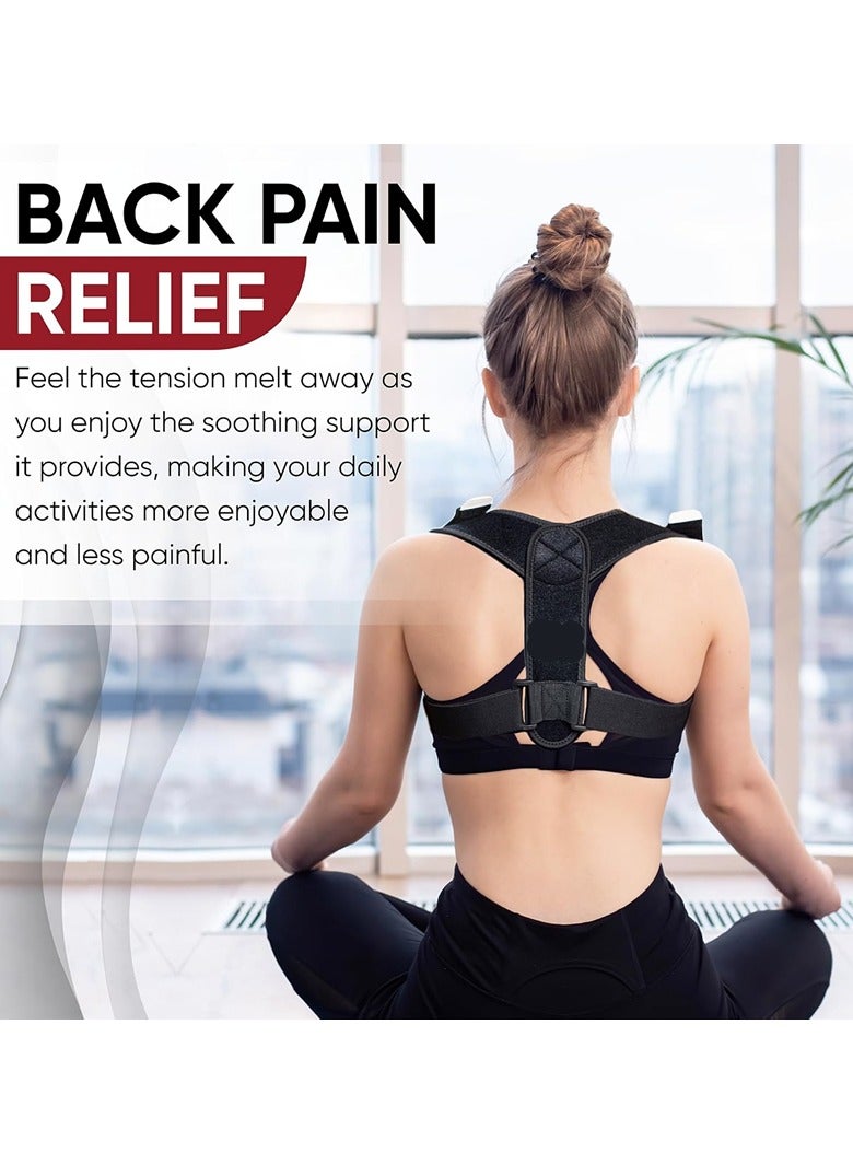 Men and Women Posture Corrector Adjustable Back Brace with Comfortable Shoulder Support Trainer - Image 3