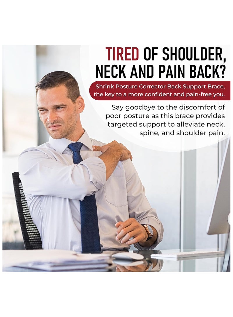 Men and Women Posture Corrector Adjustable Back Brace with Comfortable Shoulder Support Trainer - Image 5