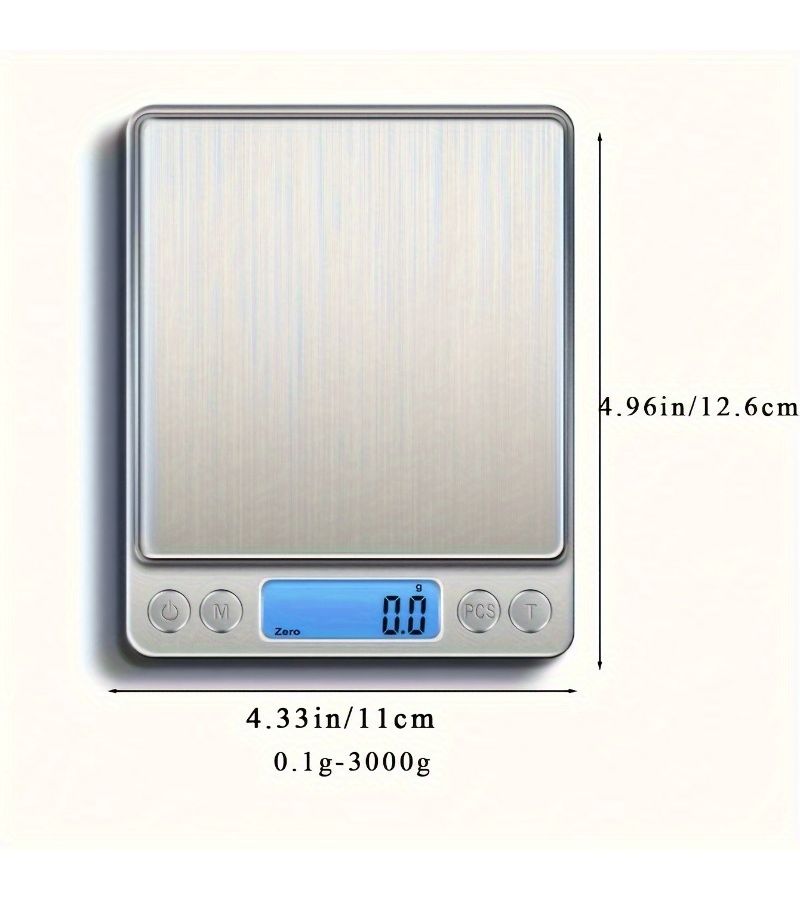 Compact High Precision Scale 3000g 0.1g for Kitchen Cooking Postal Shipping - Image 3