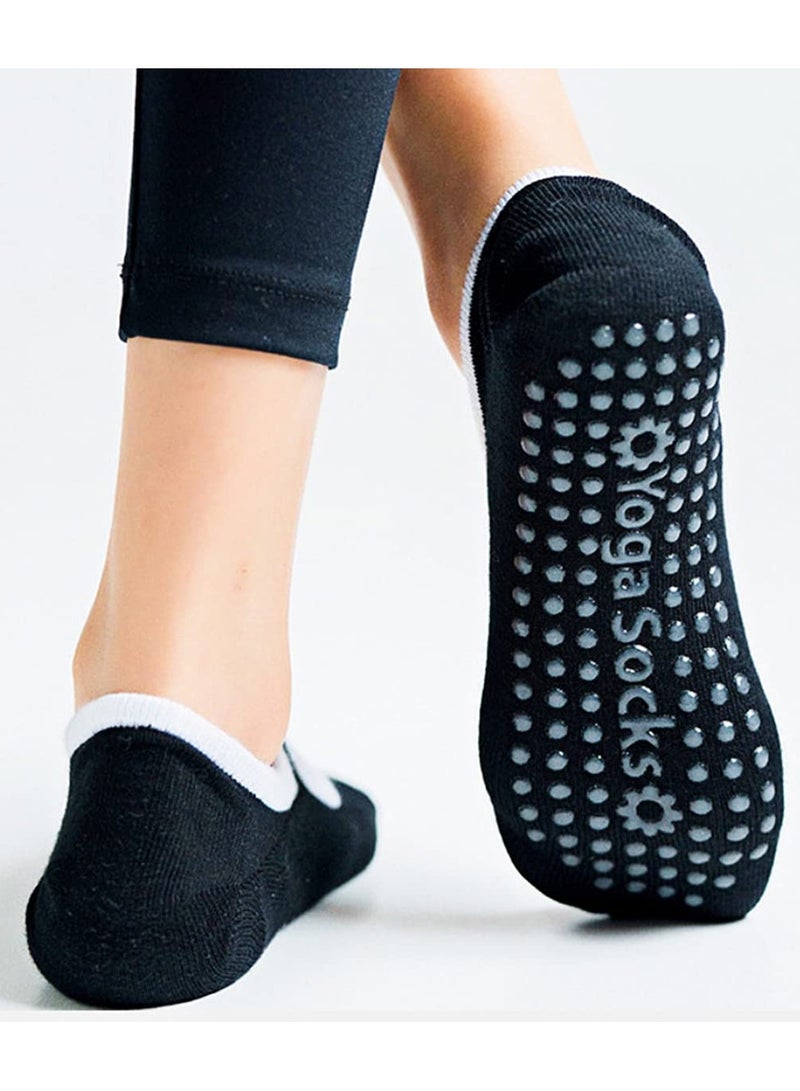 Generic 3 Pairs Non-Slip Yoga Socks for Women - Breathable Backless Pilates and Dance Socks for Gym Fitness - Image 3
