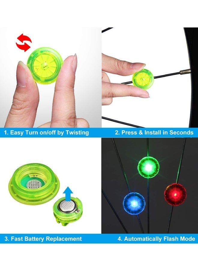 3 PCS Bike Wheel Lights, Bike Spoke Lights, Waterproof Bicycle Wheel Lights, For Safe Cycling, Easy To Install Cool Bike Lights For Wheels - Image 4