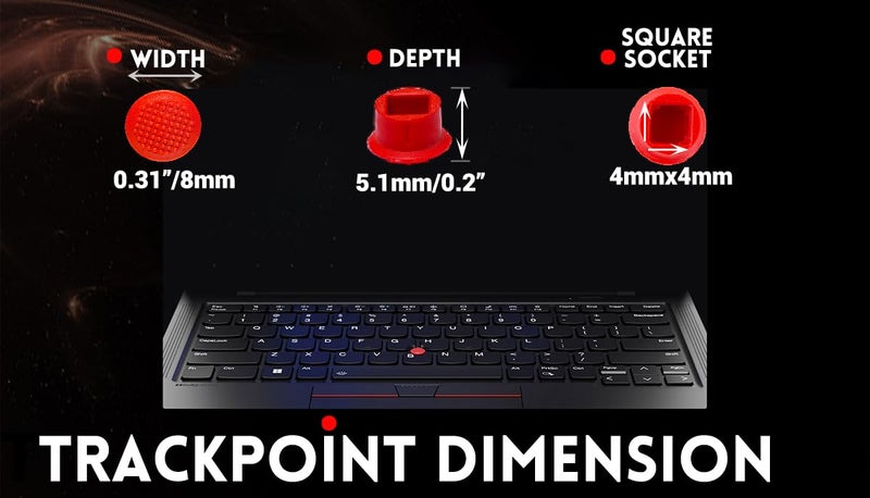 LeFix 3 x Low Profile Trackpoint Caps Replacement for Lenovo Thinkpad X230s,X240,X250,X260,X270,X380 Yoga,Yoga 370,T440s,T450s,T460,T470,T480,S5,L470,P51,P71 - Image 2