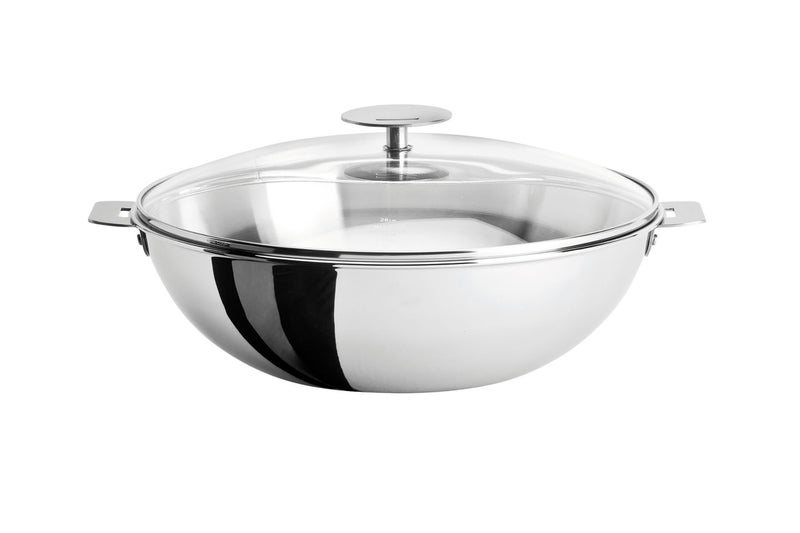 Cristel Casteline WOKT28QKP Wok 4 quart Silver