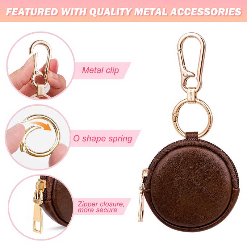 LUCKINEE Jewelry Ring Holder with Keychain, Small Travel Ring Holder Keychain, Mini Ring Box Case, Portable Gym Ring Holder for Women Manï¼ŒEarring Necklace Holder Box - Image 3