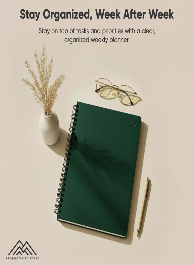 PRODUCTIVITY STORE 2026 Planner. 8.5" x 11" Spiral-Bound Weekly, Monthly and Daily Planner - Organize All 52 Weeks - Increase Productivity and Get Organized - Productivity Store (Green) - Image 2
