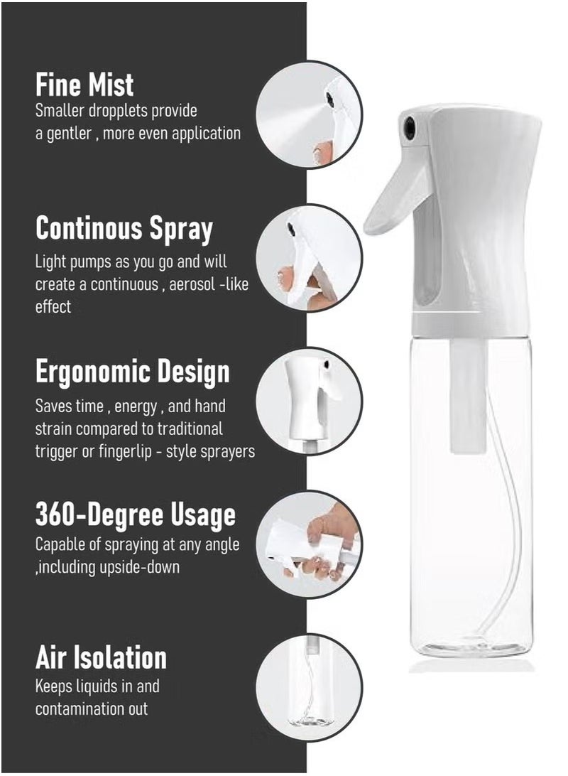 Spray Bottle, 200ml Refillable Fine Mist Bottle, Ultra Fine Continuous Water Mist for Salon, Gardening, Plants, Skincare (Clear) - Image 2