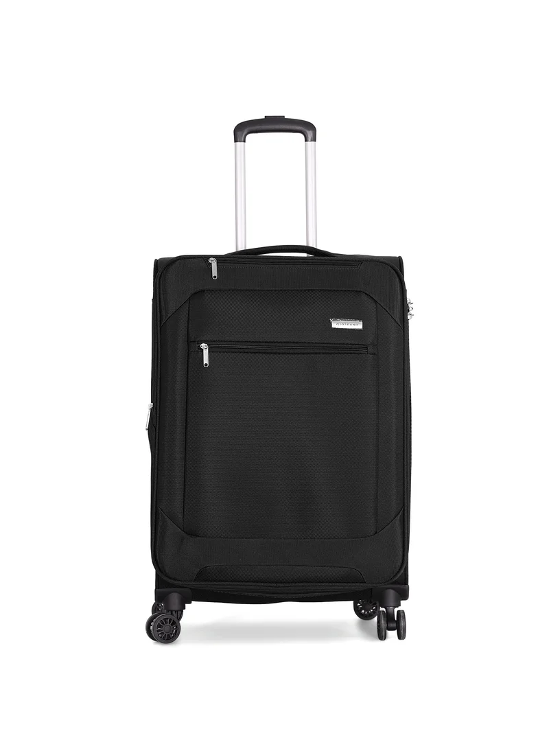 GIORDANO Giordano Trolley Bags 3 PCS Set Softside Suitcase,Black