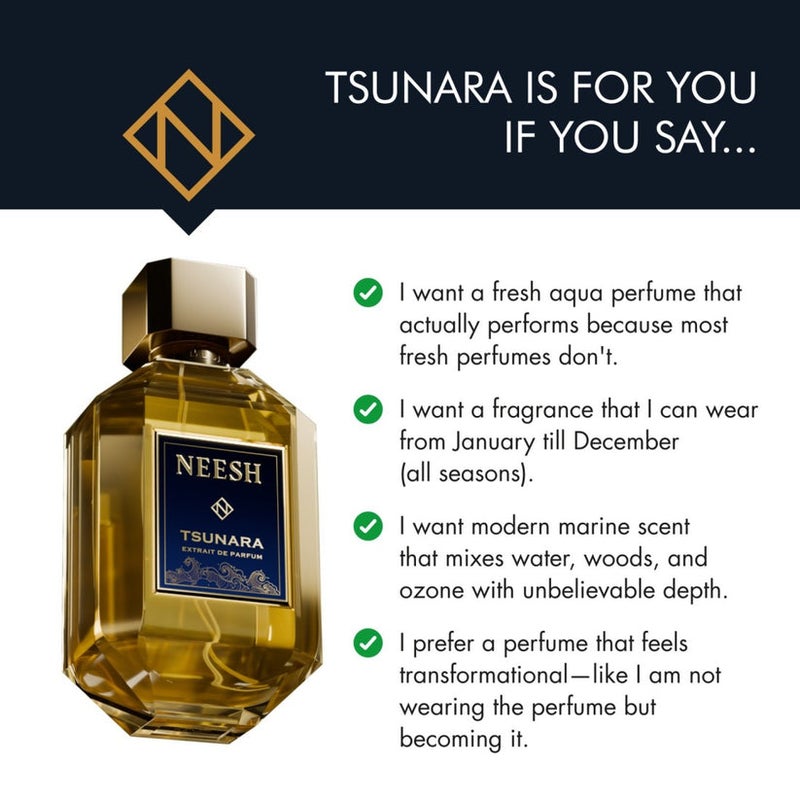 نيش Tsunara (100 مل) - إكستريت دو بارفان، عطر للرجال، عطر فاخر يدوم طويلاً - Image 5