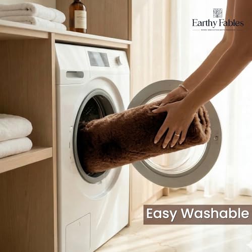 Earthy Fables Plush Microfiber Bath Mat, Quick Dry, Anti-Skid, Water Absorbent, Non-Slip, Machine Washable Floor Rug, Shower Mat, Door Mat for Bathroom, Bedroom, 60 x 40 cm - Brown - Image 4