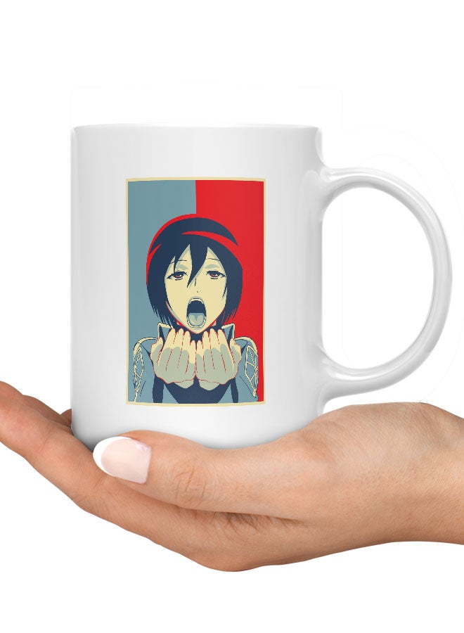 LIT Attack on Titan Mug Attack on Titan Mug for Coffee Mikasa Ackerman Gift Mug Hope Poster Style Retro-Manga Comic Style - Image 3