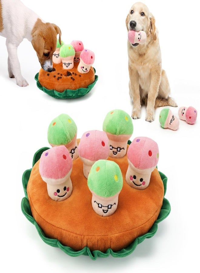 Skylety 7 Pcs Interactive Dog Toys Set, Snuffle Mat for Dogs, Treat Hiding Puzzle and Squeaky Plush, Mushroom Dog Toys for Small Medium Dogs, Training and Boredom Relief Plaything - Image 1