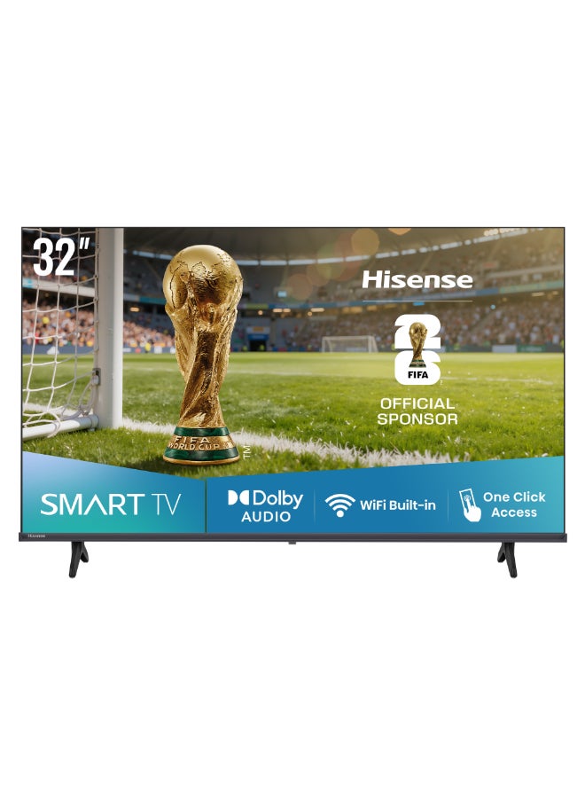 هايسنس تلفاز هايسنس الذكي 32 بوصة FHD 4K E4Q - معزز الألوان الطبيعية، تباين عالي، مشاركة إلى التلفاز، واي فاي مزدوج النطاق، وضع الألعاب، وضع العناية بالعين، يوتيوب، نتفليكس، شاهد 32E4Q (نسخة الإمارات 2025) - Image 1