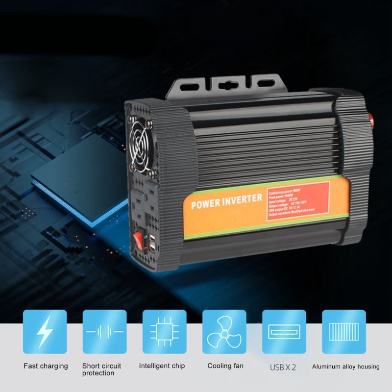 Inverter 8000W Fast Charging - Multiple Protection Features Intelligent Cooling Fan for Emergency Camping Travel Outdoor Activities - Image 2