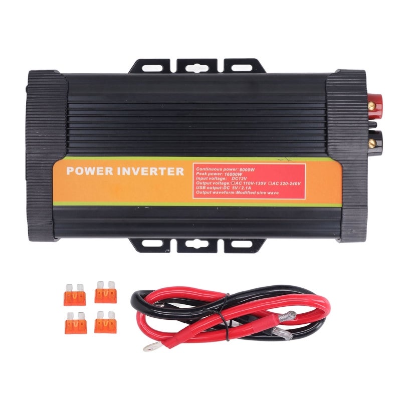 Inverter 8000W Fast Charging - Multiple Protection Features Intelligent Cooling Fan for Emergency Camping Travel Outdoor Activities - Image 1