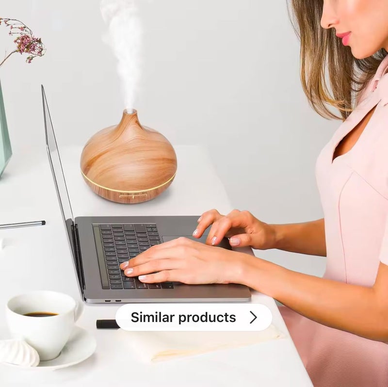 HISTORY LIFESTYLE History Lifestyle 550ml Essential Oil Diffuser Premium 5 in 1 Ultrasonic Aromatherapy Scented Oil Diffuser Vaporizer Humidifier Timer and 7 LED Light Colors with Safety Switch and Auto Shutoff - Image 3