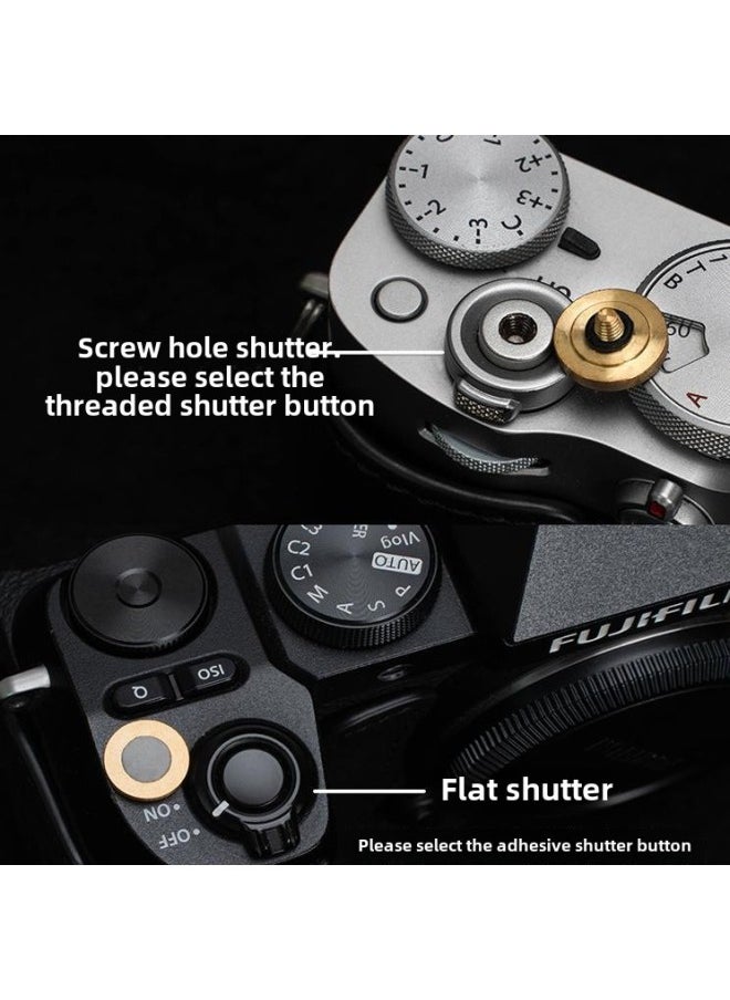 Generic - For Nikon ZF Camera Shutter Button XM5 Fuji Xt50xt30 Second Generation X100VI Leica Hot Shoe Accessories-Color:Threaded Little Prince Shutter Button—brass - Image 1
