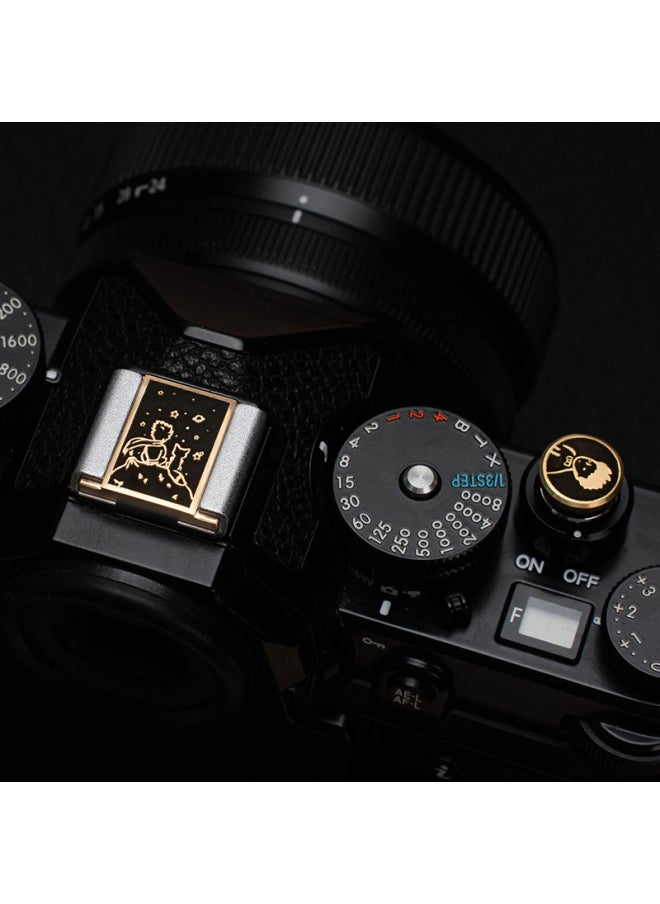 Generic - For Nikon ZF Camera Shutter Button XM5 Fuji Xt50xt30 Second Generation X100VI Leica Hot Shoe Accessories-Color:Threaded Little Prince Shutter Button—brass - Image 1