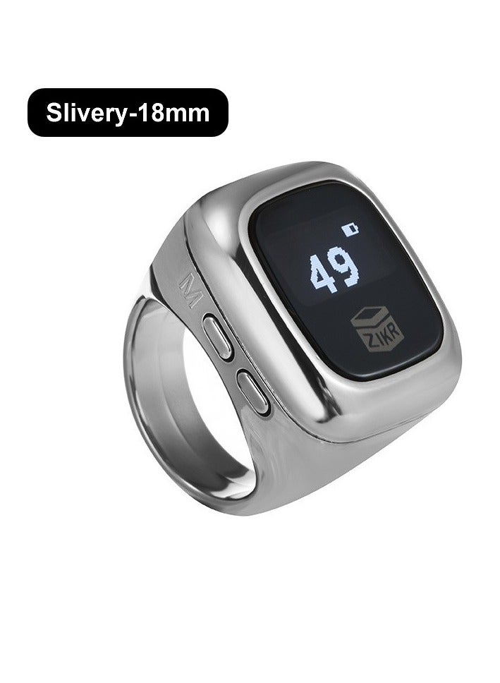 Luxury Prayer Smart Ring, Lucky Ring, Smart Tasbih Beads Ring, Watch Ring, with Prayer Counters, Long Battery, OLED Display, Fashionable, Cool, Perfect for Daily Wear and Gift Giving, Man and Women Samrt Ring, TBSoon iQIBLA Zikr Ring  - Image 1