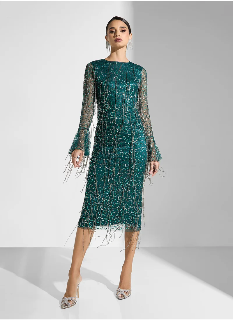 فروك اند فرل Tassel Embellished Dress