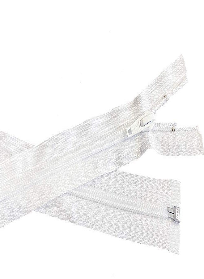 YKK 36" Light Weight Jacket Zipper ~ YKK #5 Nylon Coil Separating Zippers - White (Pack of 1 Zippers) Made in USA - Image 2