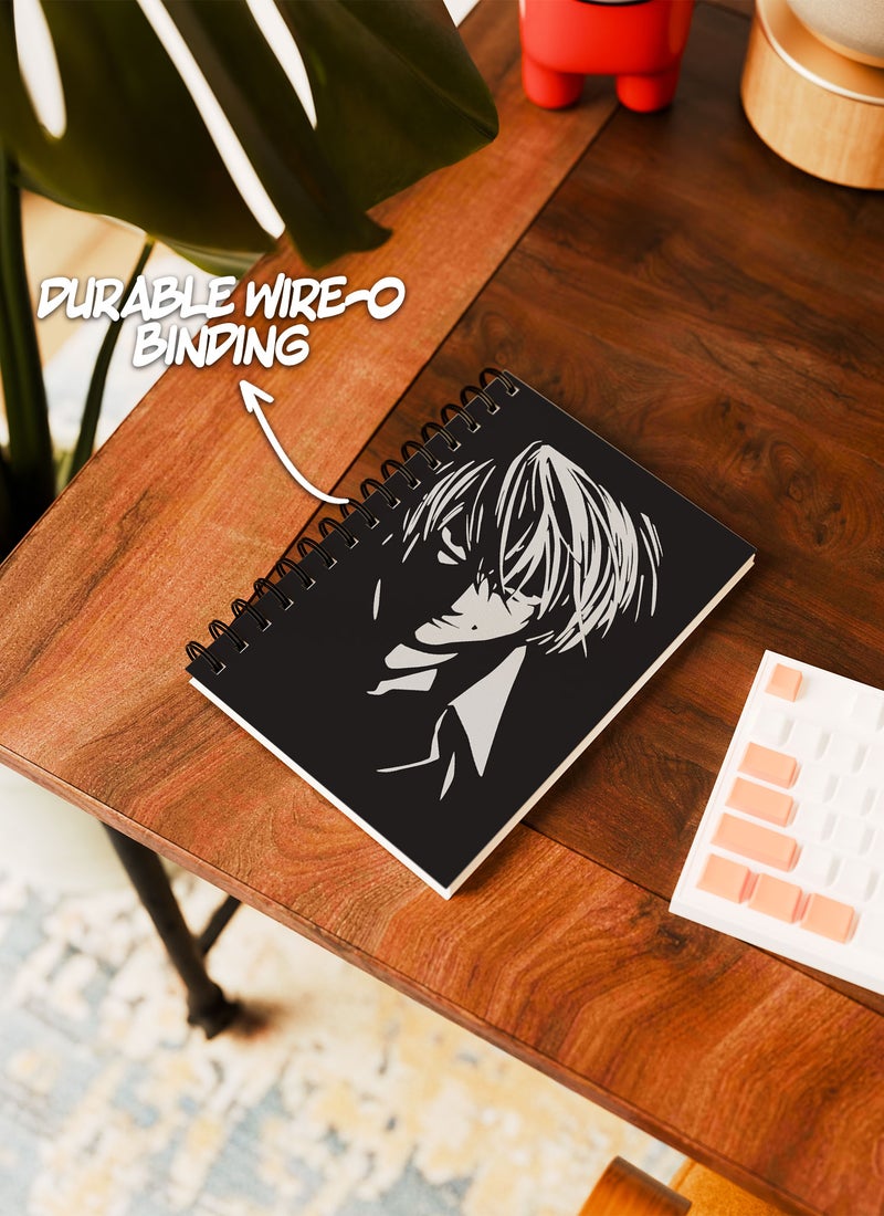 LOUD UNIVERSE Death Note Jar Death Note Anime Lined Writing Journal Japanese Comic Style Wirebound Spiral Notebook Misa Amane Deathnote Manga-Light Yagami - Image 3