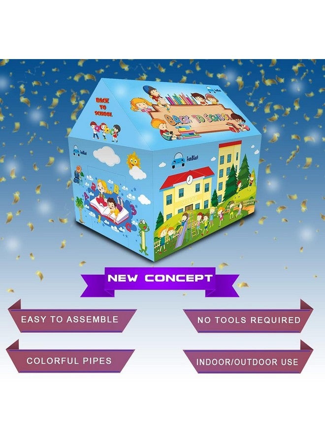 فنبلاست خيمة منزل فن بلاست للأطفال - خيمة منزل للعب وقت العودة إلى المدرسة للأطفال، ألعاب منبثقة للأطفال، بنات وأولاد، خيمة منزل للأطفال داخلية وخارجية (متعددة الألوان) - Image 2