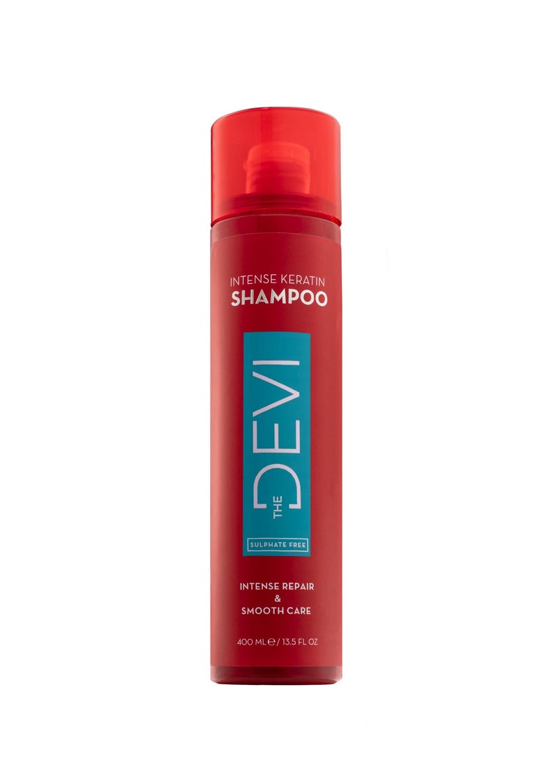 DEVI Intense Keratin Shampoo, 400ml, Sulphate Free, Intense Repair and Smooth Care