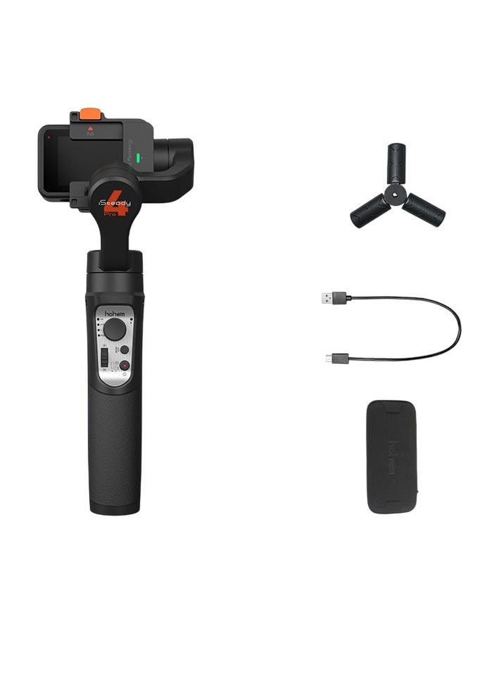 hohem - Gimbal Stabilizer, Anti Shake Wireless Control Three Axis Camera Stabilizer, Portable And Foldable PX4 Splash Proof Camera Gimbal For Sports Cameras Action Cameras, (Set 1) - Image 1