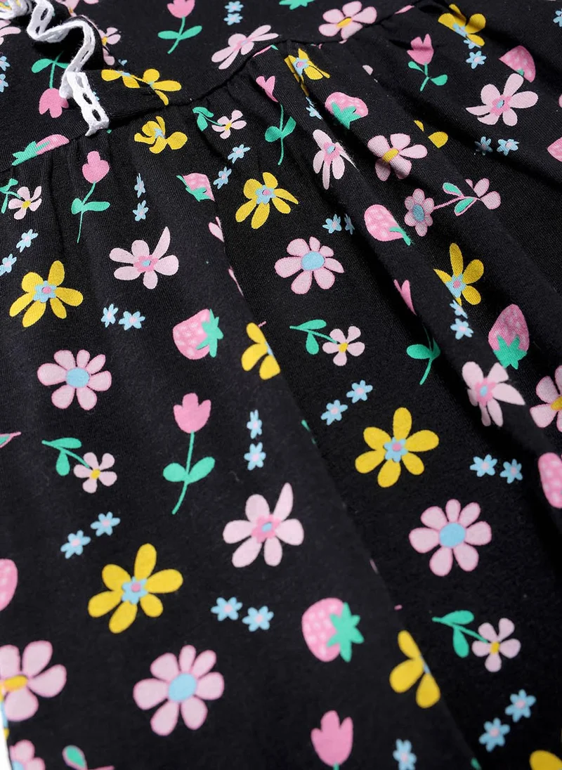Nautinati Nautinati Girls' All Over Print Knee Length Dress