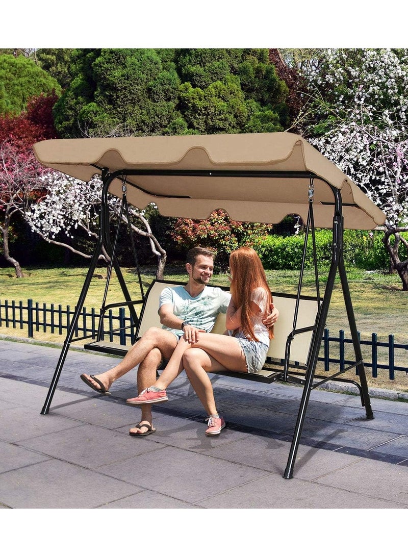 DubaiGallery Summer Waterproof Top Cover Canopy Replacement For Garden Courtyard Outdoor Swing Chair Hammock Canopy Swing Chair Awning  - Image 1