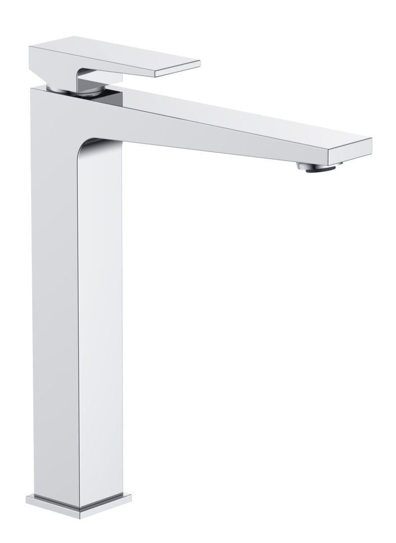 HESANIT HESANIT Infinity Single Lever High Bathroom Basin Faucet with Pop-Up Waste Chrome - 8001H C  - Image 1