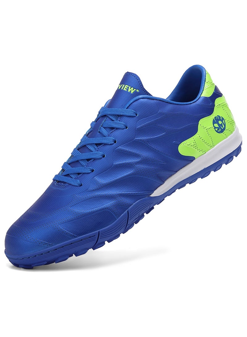 سكاي فيو أحذية كرة قدم للرجال والنساء، أحذية كرة قدم خارجية برباط، أحذية مانعة للانزلاق، مسامير IC/IN، أحذية رياضية واسعة للتدريب - Image 1