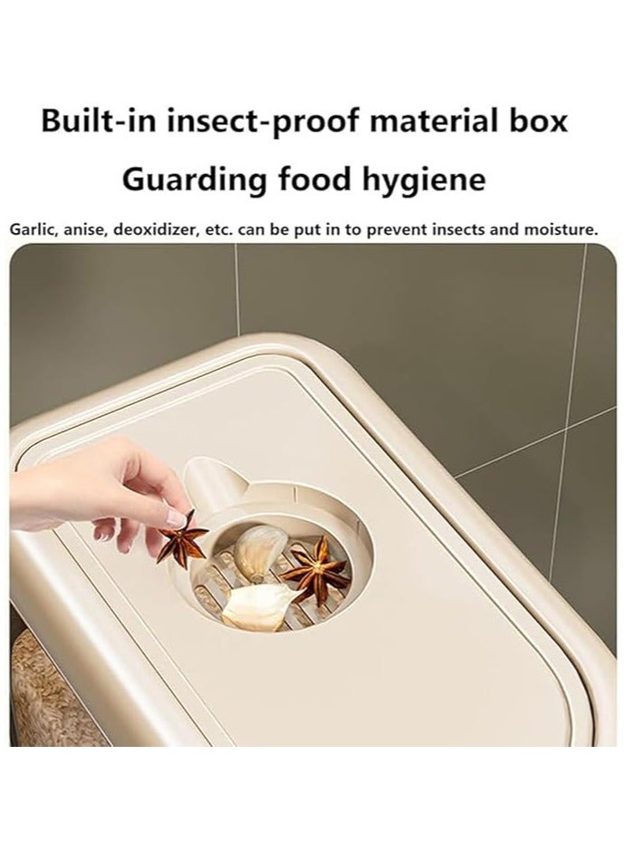 هاي هونور موزع أرز، حاويات تخزين أرز، دلو أرز محكم الغلق ومقاوم للرطوبة مع كوب قياس، حاوية تخزين دقيق فول الصويا كبيرة الحجم لمخزن المطبخ والمنزل (10 كجم) - Image 3