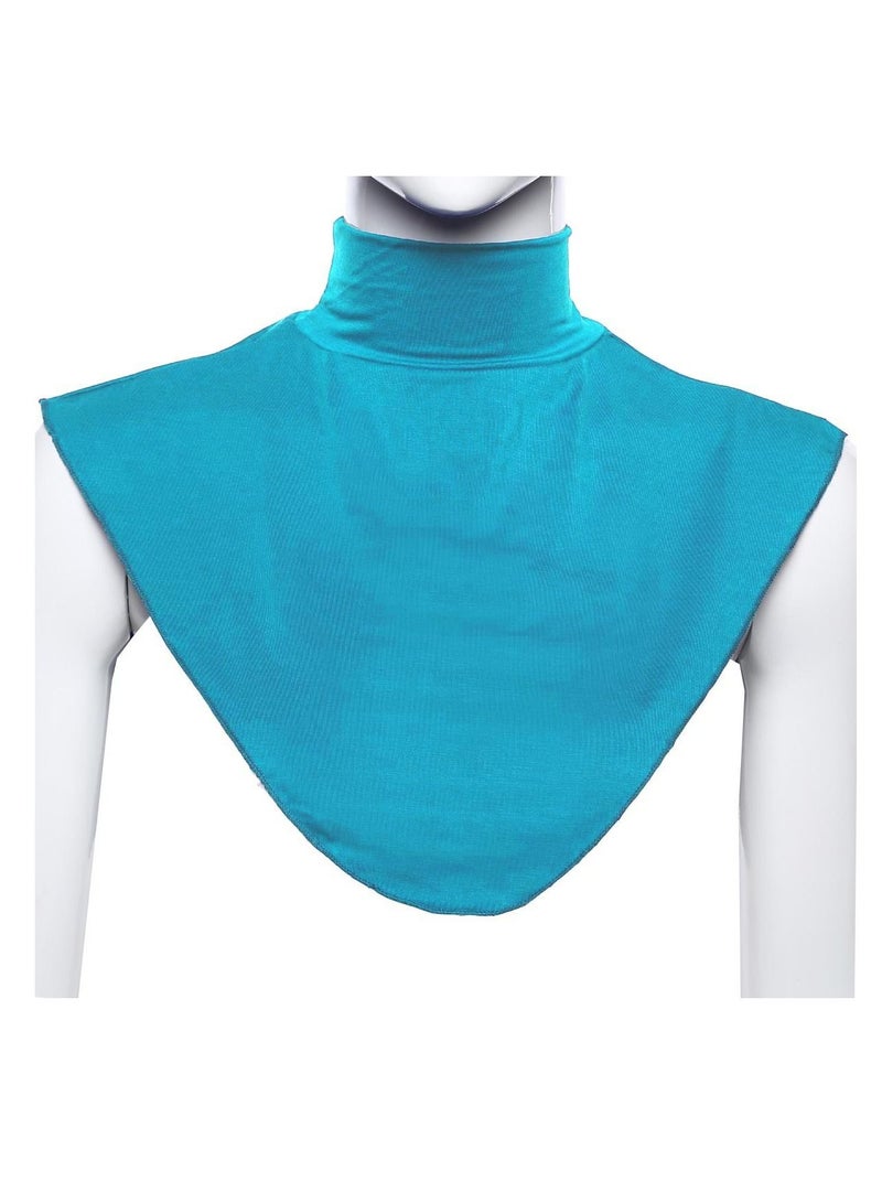 Loquat Ladies Shawl Turtleneck Fake collar Top Neck scarf Lake Blue 